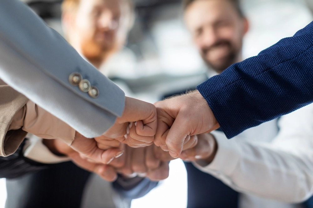 Professionals discussing business strategy